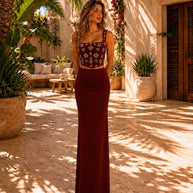 Rouge Embellished Dress Set