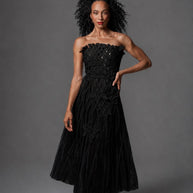 Wowa Appliqué Evening Dress